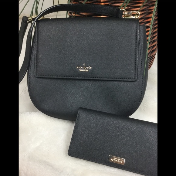 NWOT KATE SPADE BLACK SAFFIANO LEATHER CROSSBODY - Picture 4 of 6